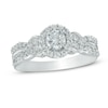 Thumbnail Image 0 of 3/4 CT. T.W. Diamond Frame Double Row Engagement Ring in 10K White Gold