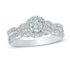 Thumbnail Image 1 of 3/4 CT. T.W. Diamond Frame Double Row Engagement Ring in 10K White Gold