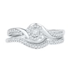 Thumbnail Image 2 of 1/4 CT. T.W. Diamond Swirl Frame Bridal Set in Sterling Silver