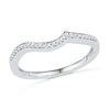 Thumbnail Image 4 of 1/4 CT. T.W. Diamond Swirl Frame Bridal Set in Sterling Silver