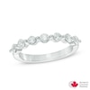 3/4 CT. T.W. Certified Canadian Diamond Seven Stone Anniversary Band in 14K White Gold (I/I2)