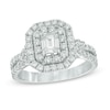 Thumbnail Image 0 of 1-1/2 CT. T.W. Certified Canadian Emerald-Cut Diamond Frame Engagement Ring in 14K White Gold (I/I1)