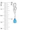Thumbnail Image 3 of Pear-Shaped Swiss Blue and White Topaz Scroll Pendant and Earrings Set in Sterling Silver