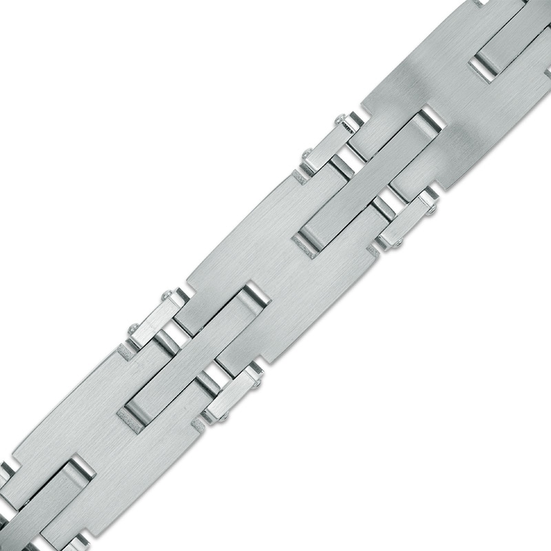 Men's 1/3 CT. T.W. Diamond Bracelet in Stainless Steel - 8.5"