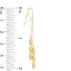 Thumbnail Image 1 of Double Strand Beaded Drop Earrings in 14K Gold