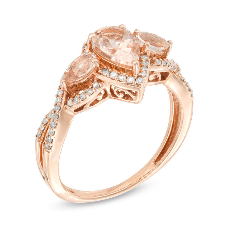 Zales morganite discount pear ring