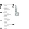 1/4 CT. T.W. Diamond Frame Drop Earrings in 10K White Gold