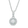 Thumbnail Image 0 of 1/5 CT. T.W. Diamond Frame Circle Pendant in 10K White Gold