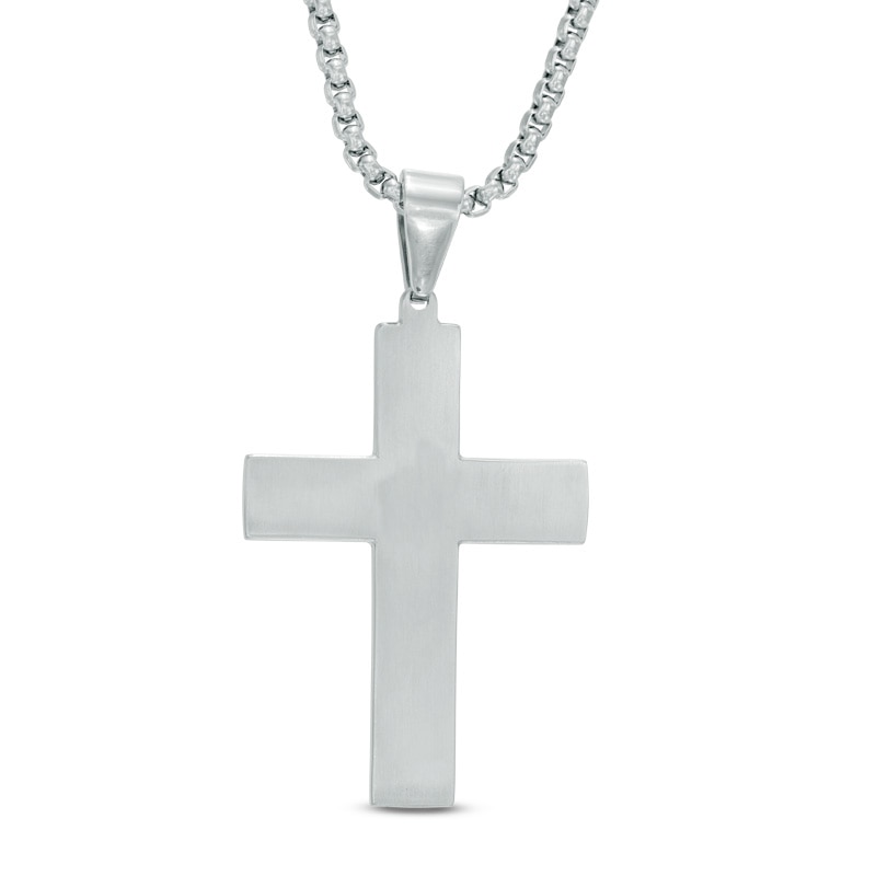 Main Image 3 of Diamond Accent Cross Pendant, Bracelet and Money Clip Set in Stainless Steel - 24"