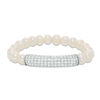 Thumbnail Image 1 of 8.0-9.0mm Freshwater Cultured Pearl with Crystal Bar Bracelet in Sterling Silver-7.25"