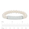 Thumbnail Image 2 of 8.0-9.0mm Freshwater Cultured Pearl with Crystal Bar Bracelet in Sterling Silver-7.25"