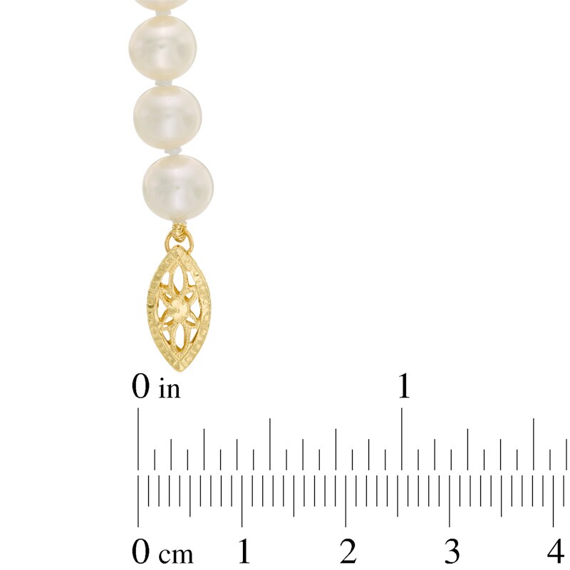 Main Image 2 of 6.0-7.0mm Freshwater Cultured Pearl Strand Necklace with 14K Gold Clasp
