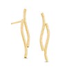 Thumbnail Image 1 of Double Vine Linear Earrings in 14K Gold