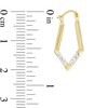 Thumbnail Image 2 of Crystal Geometric Hoop Earrings in 14K Gold