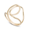 Interlocking Abstract Ring in 10K Gold