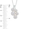 Thumbnail Image 1 of 6.0 - 8.0mm Cultured Freshwater Pearl and Diamond Accent Cluster Pendant in Sterling Silver