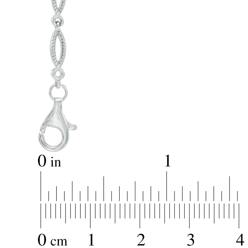Main Image 2 of Oval Swiss Blue Topaz Rope Bracelet in Sterling Silver - 7.5"