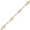 Thumbnail Image 0 of Oval Citrine Rope Bracelet in Sterling Silver - 7.5"