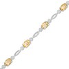 Thumbnail Image 1 of Oval Citrine Rope Bracelet in Sterling Silver - 7.5"