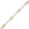 Thumbnail Image 0 of Oval Citrine Rope Bracelet in Sterling Silver - 7.5"