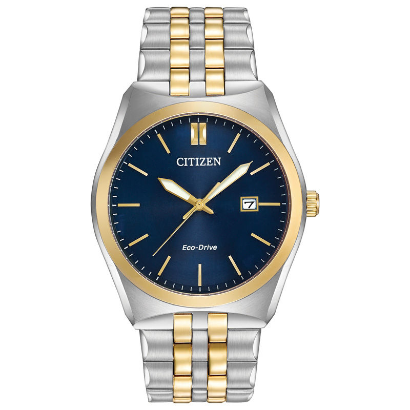 Main Image 1 of Men's Citizen Eco-Drive® Corso Two-Tone Watch with Navy Blue Dial (Model: BM7334-58L)