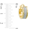 Thumbnail Image 1 of Shimmer Enamel Huggie Hoop Earrings in 10K Gold