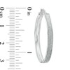 Thumbnail Image 2 of Shimmer Enamel Hoop Earrings in 10K White Gold