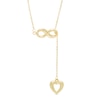 Thumbnail Image 1 of Heart and Infinity Lariat Necklace in 10K Gold