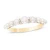 Thumbnail Image 1 of 2.5-3.5mm Freshwater Cultured Pearl and Diamond Accent Band in 10K Gold