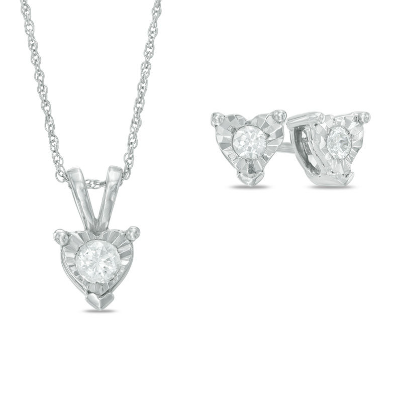 Black Diamond Dangling Heart Pendant 1//3ct 10k White Gold