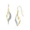 Thumbnail Image 1 of Glitter Open Flame Drop Earrings in 14K Gold