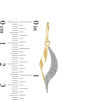 Thumbnail Image 2 of Glitter Open Flame Drop Earrings in 14K Gold