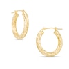 Thumbnail Image 0 of Diamond-Cut Hoop Earrings in 14K Gold