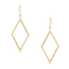 Thumbnail Image 1 of Diamond-Cut Open Geometric Drop Earrings in 14K Gold