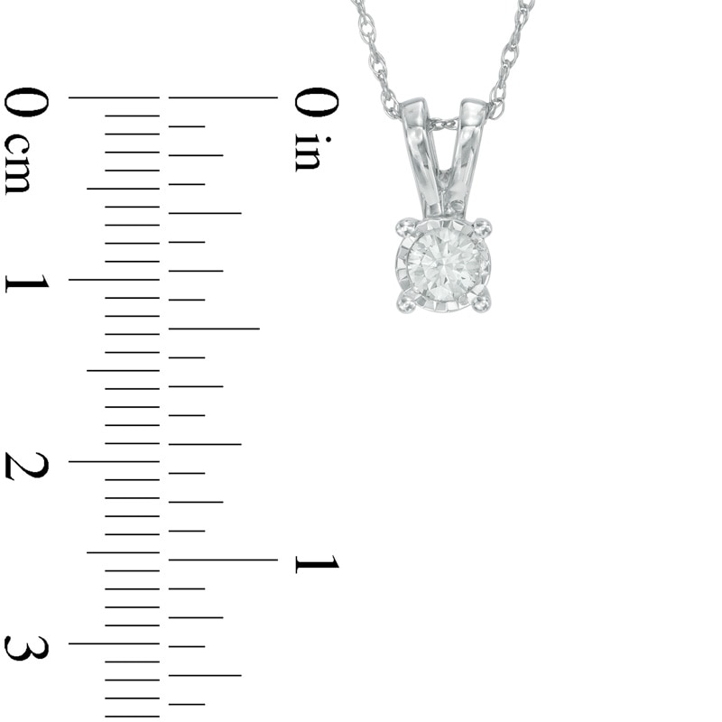 Main Image 2 of 1/4 CT. T.W. Diamond Solitaire Pendant and Earrings Set in 10K White Gold