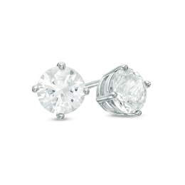 6.5mm Lab-Created White Sapphire Stud Earrings in Sterling Silver