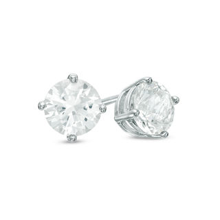 6mm HeartShaped LabCreated Sapphire and Cubic Zirconia Stud Earrings in  10K Gold  Banter