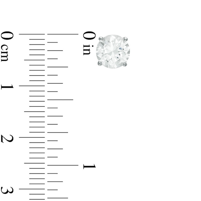 Main Image 2 of Lab-Created White Sapphire Pendant and Stud Earrings Set in Sterling Silver