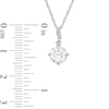 Thumbnail Image 3 of Lab-Created White Sapphire Pendant and Stud Earrings Set in Sterling Silver