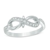 Thumbnail Image 0 of Lab-Created White Sapphire Infinity Ring in Sterling Silver