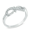 Thumbnail Image 1 of Lab-Created White Sapphire Infinity Ring in Sterling Silver
