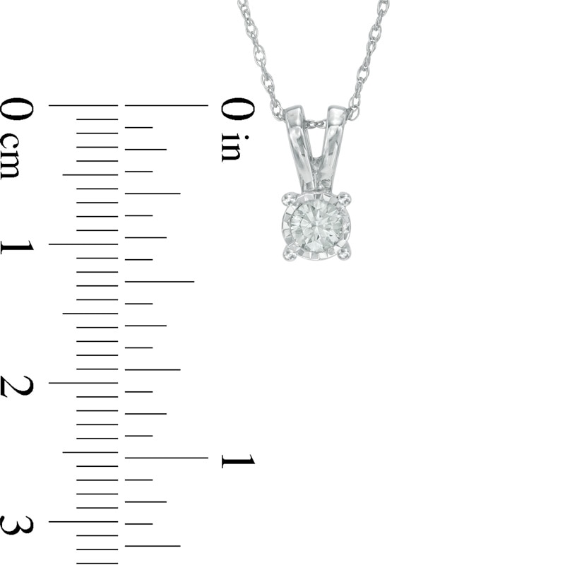 Main Image 2 of 1/2 CT. T.W. Diamond Solitaire Pendant and Earrings Set in 10K White Gold