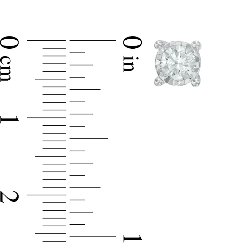Main Image 3 of 1/2 CT. T.W. Diamond Solitaire Pendant and Earrings Set in 10K White Gold