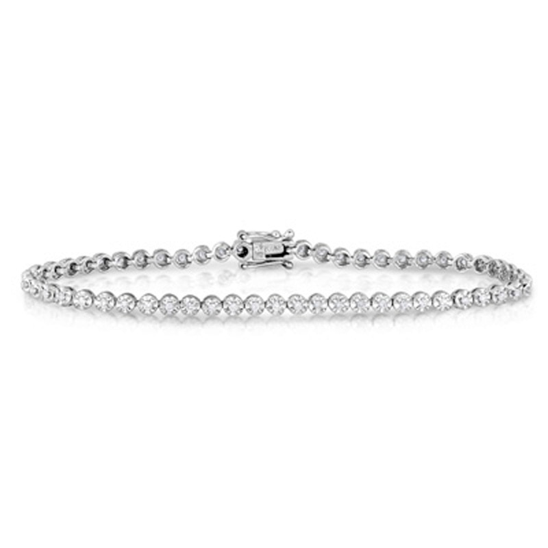 Main Image 1 of Adorne Collection 1/2 CT. T.W. Diamond Tennis Bracelet in 10K White Gold