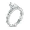 Thumbnail Image 1 of Marquise Lab-Created White Sapphire Bridal Set in Sterling Silver