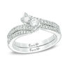Thumbnail Image 2 of Ever Us® 1/8 CT. T.W. Diamond Contour Band in 14K White Gold