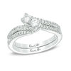 Thumbnail Image 3 of Ever Us® 1/8 CT. T.W. Diamond Contour Band in 14K White Gold