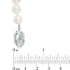 Thumbnail Image 2 of 8.0-9.0mm Freshwater Cultured Pearl and Crystal Bar Necklace in Sterling Silver