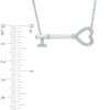 Thumbnail Image 2 of Diamond Accent Sideways Key Necklace in Sterling Silver