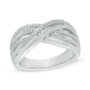 Thumbnail Image 0 of Diamond Accent Crossover Ring in Sterling Silver